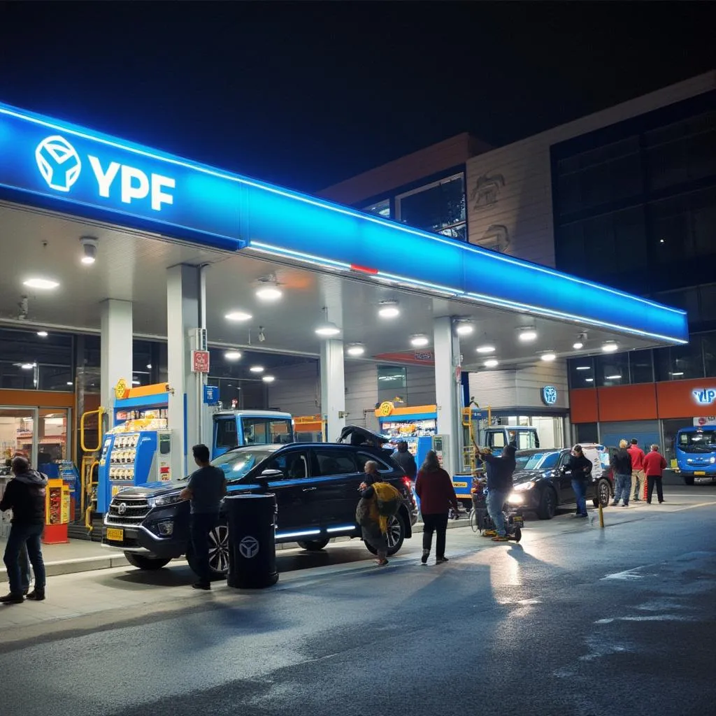 Clientes en estación YPF